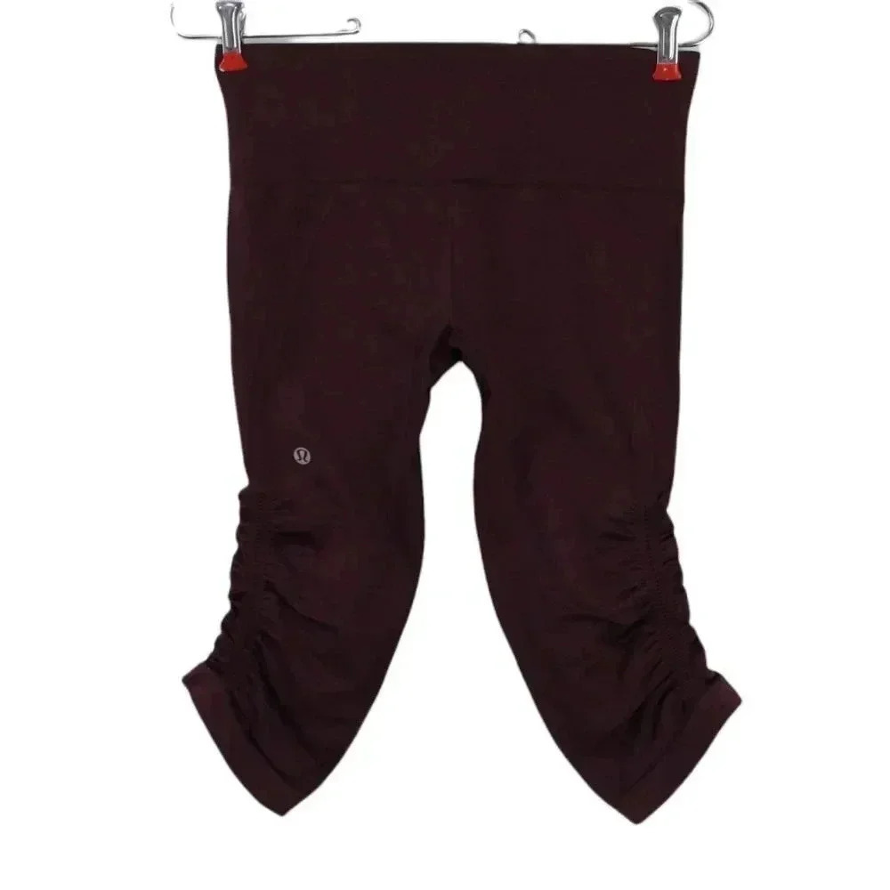 Lululemon in the flow crop Bordeaux 4 - Picture 13 of 15